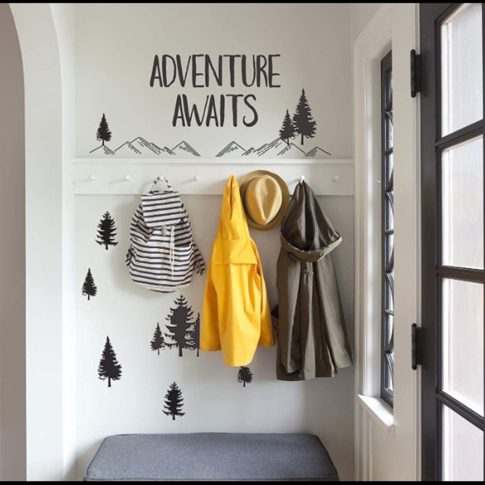 ADVENTURE AWAITS MOUNTAIN WALL DECALS